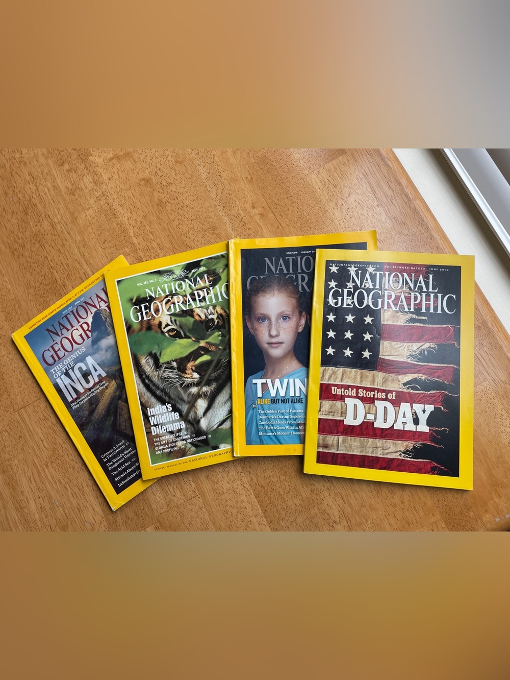 National Geographic Yellow-Bordered Magazine Covers